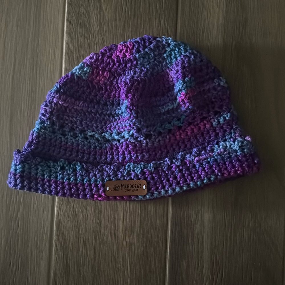 This item is a woman multi color hat Handmade and Crochet just for you.